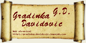 Gradinka Davidović vizit kartica